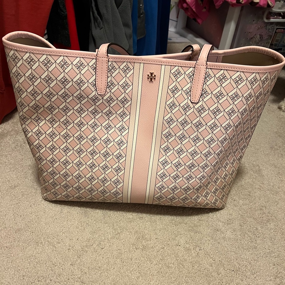 Tory Burch Pink Gemini Tote Bag